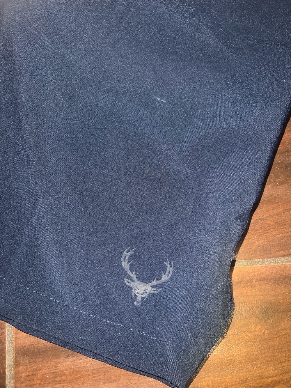 Men's Navy Performance Drawstring Shorts - Picture 2 of 5